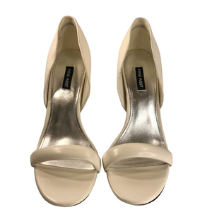 NW/OT Nine West Chic Cream 4” Heel‎ Mystery Peep Toe Sandal